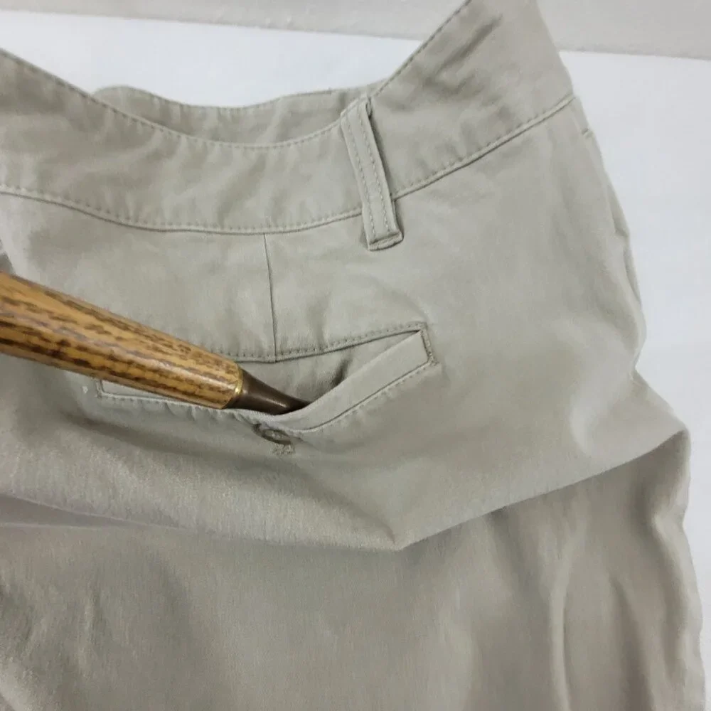 Eddie Bauer Pants Women's 12 TALL Khaki Tan Slightly Curvy Fit Cotton Twill - Picture 12 of 12